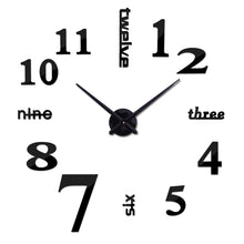 Load image into Gallery viewer, Wall Clock quartz modern clocks needle acrylic watches big mirror sticker living room decor