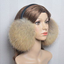 Load image into Gallery viewer, New Luxury Women Winter Warm Real Fox Fur Earmuffs Fashion Lady Natural Fox Fur Ear Muffs Thermal Girl Real Fox Fur Earmuff