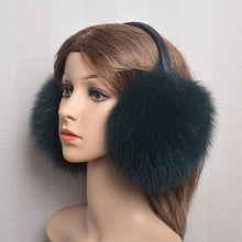Load image into Gallery viewer, New Luxury Women Winter Warm Real Fox Fur Earmuffs Fashion Lady Natural Fox Fur Ear Muffs Thermal Girl Real Fox Fur Earmuff