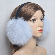 Load image into Gallery viewer, New Luxury Women Winter Warm Real Fox Fur Earmuffs Fashion Lady Natural Fox Fur Ear Muffs Thermal Girl Real Fox Fur Earmuff