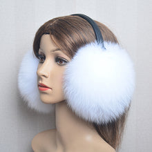 Load image into Gallery viewer, New Luxury Women Winter Warm Real Fox Fur Earmuffs Fashion Lady Natural Fox Fur Ear Muffs Thermal Girl Real Fox Fur Earmuff