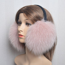 Load image into Gallery viewer, New Luxury Women Winter Warm Real Fox Fur Earmuffs Fashion Lady Natural Fox Fur Ear Muffs Thermal Girl Real Fox Fur Earmuff