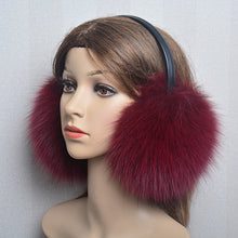 Load image into Gallery viewer, New Luxury Women Winter Warm Real Fox Fur Earmuffs Fashion Lady Natural Fox Fur Ear Muffs Thermal Girl Real Fox Fur Earmuff