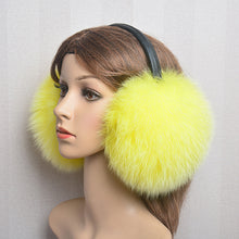 Load image into Gallery viewer, New Luxury Women Winter Warm Real Fox Fur Earmuffs Fashion Lady Natural Fox Fur Ear Muffs Thermal Girl Real Fox Fur Earmuff