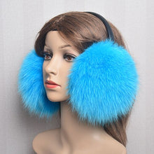 Load image into Gallery viewer, New Luxury Women Winter Warm Real Fox Fur Earmuffs Fashion Lady Natural Fox Fur Ear Muffs Thermal Girl Real Fox Fur Earmuff
