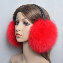 Load image into Gallery viewer, New Luxury Women Winter Warm Real Fox Fur Earmuffs Fashion Lady Natural Fox Fur Ear Muffs Thermal Girl Real Fox Fur Earmuff