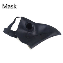 Load image into Gallery viewer, Halloween Party Role Play Plague Doctor Cosplay Costume Medieval Hooded Robe Steampunk Terror Mask Hat