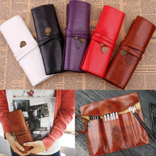 Load image into Gallery viewer, Pencil Case New Style Roll PU Leather Purse Pouch Makeup Pem Cosmetic Bag Retro