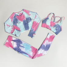 Load image into Gallery viewer, Yoga Set Gym Fitness Sportswear High Waist Athletic Leggings Sports Workout Bra Suits