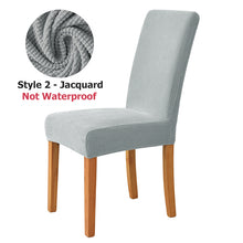 Load image into Gallery viewer, Waterproof Elastic Jacquard Chair Cover for Dining Room Chair Covers for Chairs Kitchen Wedding Hotel Banquet Protector Seat