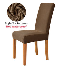 Load image into Gallery viewer, Waterproof Elastic Jacquard Chair Cover for Dining Room Chair Covers for Chairs Kitchen Wedding Hotel Banquet Protector Seat