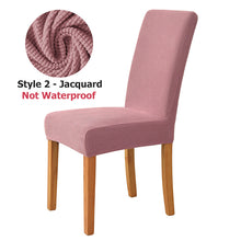 Load image into Gallery viewer, Waterproof Elastic Jacquard Chair Cover for Dining Room Chair Covers for Chairs Kitchen Wedding Hotel Banquet Protector Seat
