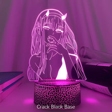 Load image into Gallery viewer, Newest Anime Zero Two 3d Lamp Figure Nightlight Kids Child Girls Manga Gift Night Light Lamp