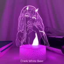 Load image into Gallery viewer, Newest Anime Zero Two 3d Lamp Figure Nightlight Kids Child Girls Manga Gift Night Light Lamp