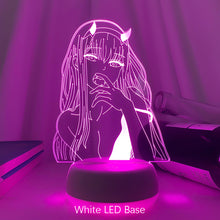 Load image into Gallery viewer, Newest Anime Zero Two 3d Lamp Figure Nightlight Kids Child Girls Manga Gift Night Light Lamp