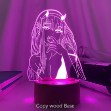Load image into Gallery viewer, Newest Anime Zero Two 3d Lamp Figure Nightlight Kids Child Girls Manga Gift Night Light Lamp