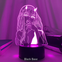 Load image into Gallery viewer, Newest Anime Zero Two 3d Lamp Figure Nightlight Kids Child Girls Manga Gift Night Light Lamp