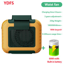 Load image into Gallery viewer, Mini Fans Newest USB Portable Personal Hanging waist Fan With Recharge Battery