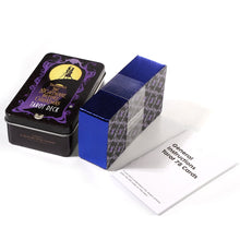 Load image into Gallery viewer, Nightmares Before Christmas Lucid Dreams Beginners Del Toro Tarot in Tin Metal Box 78 Cards Gilded Edge Paper Guidebook