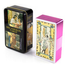 Load image into Gallery viewer, Nightmares Before Christmas Lucid Dreams Beginners Del Toro Tarot in Tin Metal Box 78 Cards Gilded Edge Paper Guidebook