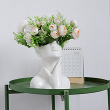Load image into Gallery viewer, Nordic Style Flower Vase Women Body Half Face Flower Pot Vase Ceramic Art Crafts Bedroom Living Room Desktop Decoration