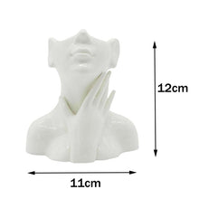 Load image into Gallery viewer, Nordic Style Flower Vase Women Body Half Face Flower Pot Vase Ceramic Art Crafts Bedroom Living Room Desktop Decoration