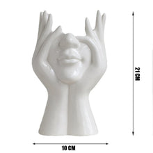 Load image into Gallery viewer, Nordic Style Flower Vase Women Body Half Face Flower Pot Vase Ceramic Art Crafts Bedroom Living Room Desktop Decoration