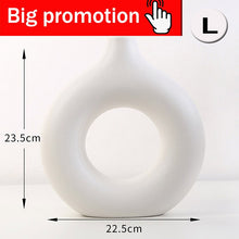Load image into Gallery viewer, Nordic Style Flower Vase Women Body Half Face Flower Pot Vase Ceramic Art Crafts Bedroom Living Room Desktop Decoration