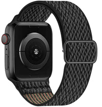 Load image into Gallery viewer, Nylon strap for apple watch band 44 mm 40mm 41mm 45mm Adjustable Elastic solo loop belt bracelet apple watch series 7 6 se 5 4 3