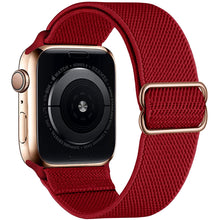 Load image into Gallery viewer, Nylon strap for apple watch band 44 mm 40mm 41mm 45mm Adjustable Elastic solo loop belt bracelet apple watch series 7 6 se 5 4 3