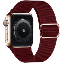 Load image into Gallery viewer, Nylon strap for apple watch band 44 mm 40mm 41mm 45mm Adjustable Elastic solo loop belt bracelet apple watch series 7 6 se 5 4 3
