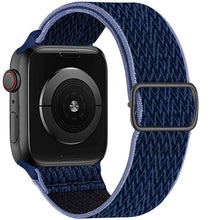 Load image into Gallery viewer, Nylon strap for apple watch band 44 mm 40mm 41mm 45mm Adjustable Elastic solo loop belt bracelet apple watch series 7 6 se 5 4 3