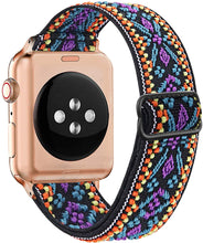 Load image into Gallery viewer, Nylon strap for apple watch band 44 mm 40mm 41mm 45mm Adjustable Elastic solo loop belt bracelet apple watch series 7 6 se 5 4 3