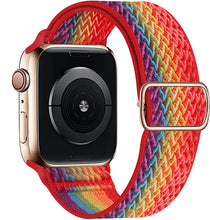 Load image into Gallery viewer, Nylon strap for apple watch band 44 mm 40mm 41mm 45mm Adjustable Elastic solo loop belt bracelet apple watch series 7 6 se 5 4 3