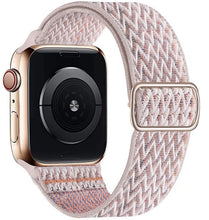Load image into Gallery viewer, Nylon strap for apple watch band 44 mm 40mm 41mm 45mm Adjustable Elastic solo loop belt bracelet apple watch series 7 6 se 5 4 3