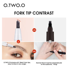 Load image into Gallery viewer, Eyebrow Tattoo Pen 3 Fork Tip Waterproof Eyebrow Pencil Cosmetics Long Lasting Makeup Natural Dark Brown Liquid Brow Pen