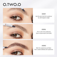Load image into Gallery viewer, Eyebrow Tattoo Pen 3 Fork Tip Waterproof Eyebrow Pencil Cosmetics Long Lasting Makeup Natural Dark Brown Liquid Brow Pen
