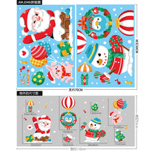 Load image into Gallery viewer, Christmas Decorative Stickers Shopping Window Decorative Santa Snowman Static Stickers