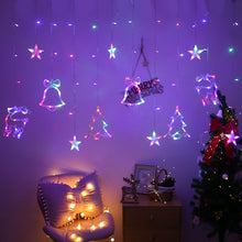 Load image into Gallery viewer, LED Curtain Light Christmas Holiday Room Decoration Color Lighting Chain Christmas Tree String Scene Arrange Hangings Lighting Chain
