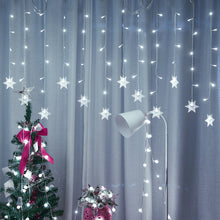 Load image into Gallery viewer, LED Snowflake Curtain Light Ice Strip Light Festival Decoration Christmas Atmosphere Decoration Snowflake Festival