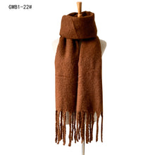 Load image into Gallery viewer, Season New Thick Tassel Circle Sand Solid Color Scarf Women's Thickened Men's Shawl