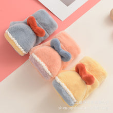 Load image into Gallery viewer, Shengqi Winter New Children's Flip Gloves Cute Rex Rabbit Fur plus Velvet Thickened Students Warm-Keeping