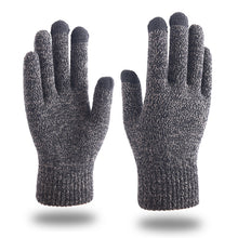 Load image into Gallery viewer, Knitted Gloves Autumn and Winter Fleece-Lined Thickened plus-Sized Wool Keep Warm Touch Screen Gloves