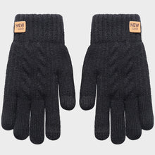 Load image into Gallery viewer, Double-Layer Men's Thickened Fleece-Lined Winter New Touch Screen Gloves Cold-Proof Warm Plush Knitted Gloves