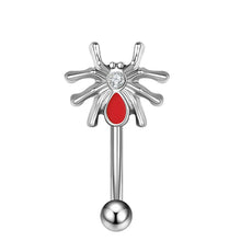 Load image into Gallery viewer, Stainless Steel Rod Slightly More than Inlaid Zircon Eyebrow Ring Arc Earrings Eyebrow Ring Eyebrow Ornaments