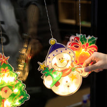 Load image into Gallery viewer, LED Christmas Sucker Lamp Snowman Shape Window Window Stickers Hanging Lamp Holiday Sucker Christmas Decoration Light