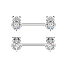 Load image into Gallery viewer, Zircon Nipple Ring Adhesive Nail Factory Piercing Jewelry