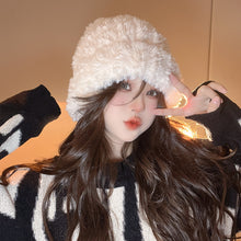Load image into Gallery viewer, Solid Color Plush Knitted Woolen Cap Women 'S Autumn And Winter New Big Head Circumference Makes Face Look Smaller Warm Ear Protection Woolen Cap