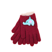 Load image into Gallery viewer, Touch Screen Children's Gloves Primary School Cartoon Boys and Girls Knitted Warm Velvet Cotton Gloves