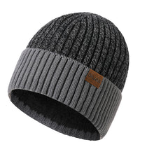 Load image into Gallery viewer, Winter Men's Double Layer Woolen Cap Adult New plus Velvet Warm Knitted Hat Logo